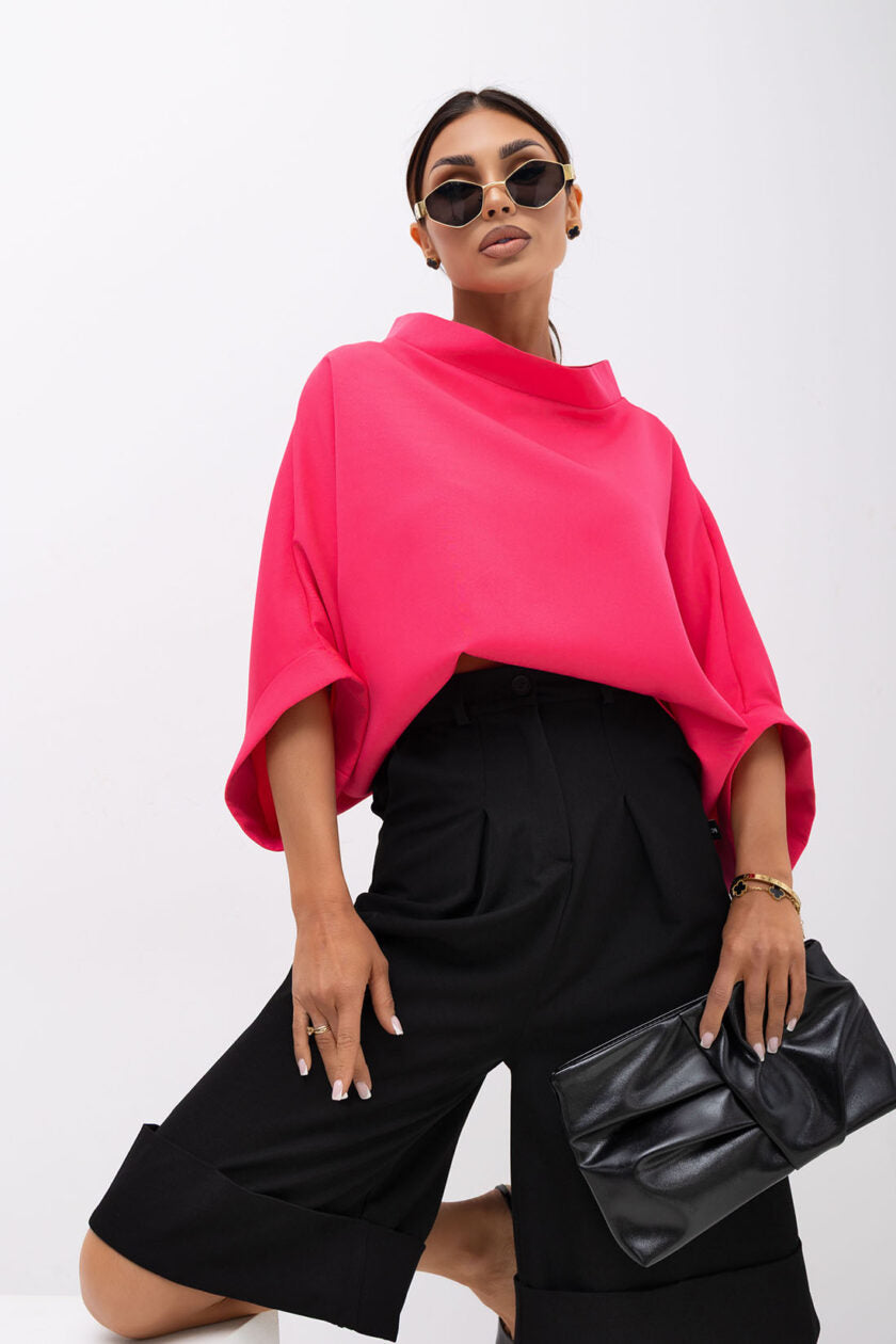 Kimono blúzka dark rose