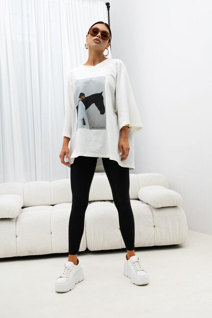 Tričko silent woman white