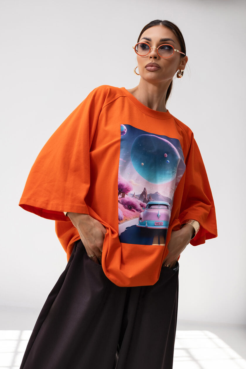Tričko Miss moon orange