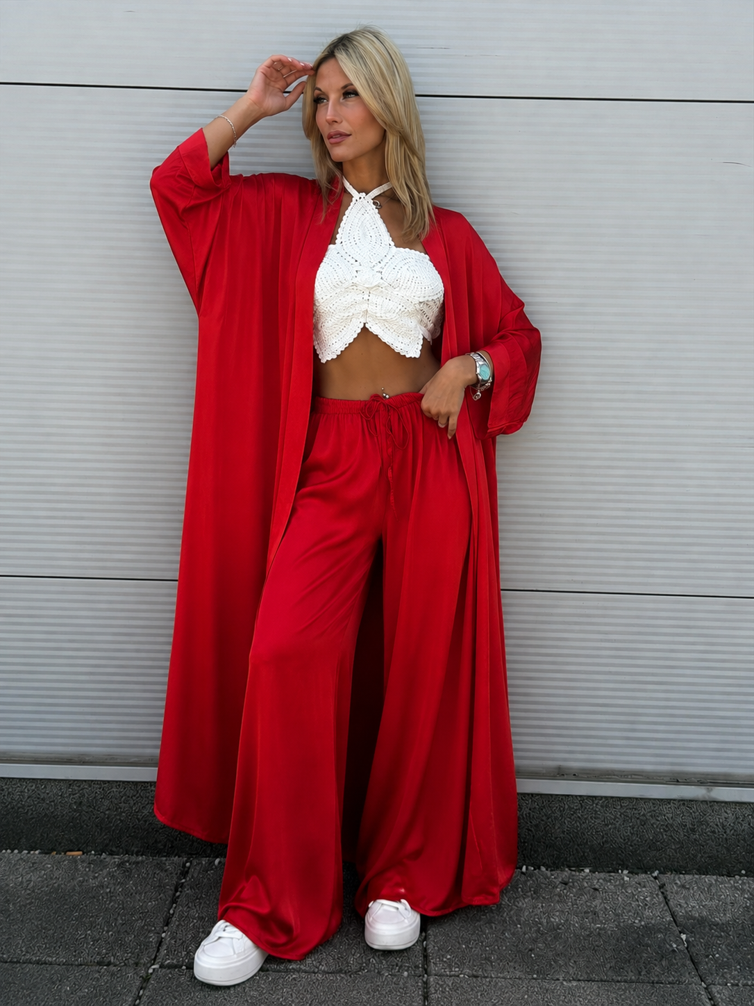 Nohavice Laura red