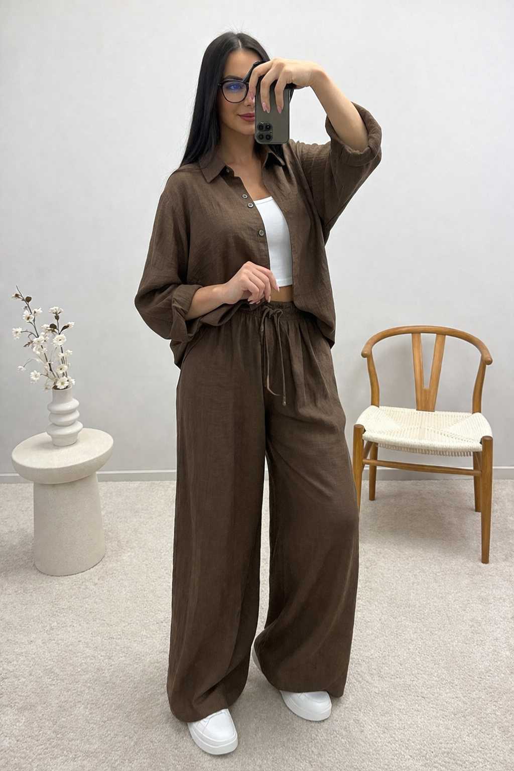 Košelový Komplet Suzan brown