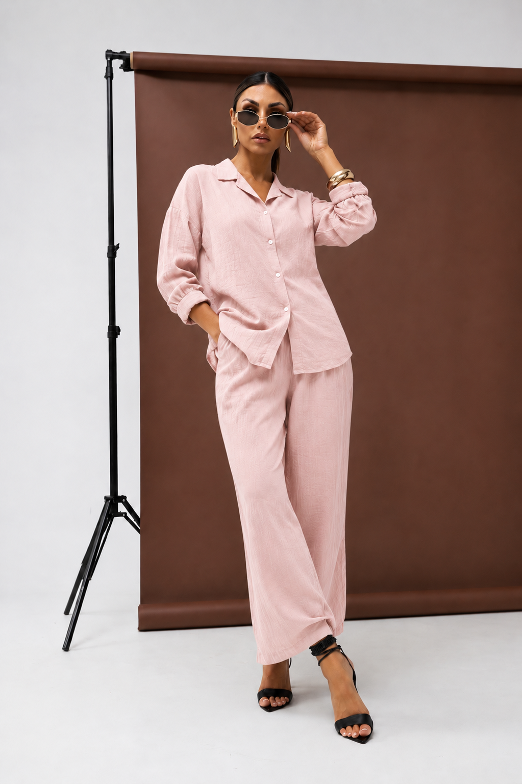 Košelový Komplet Suzan light pink