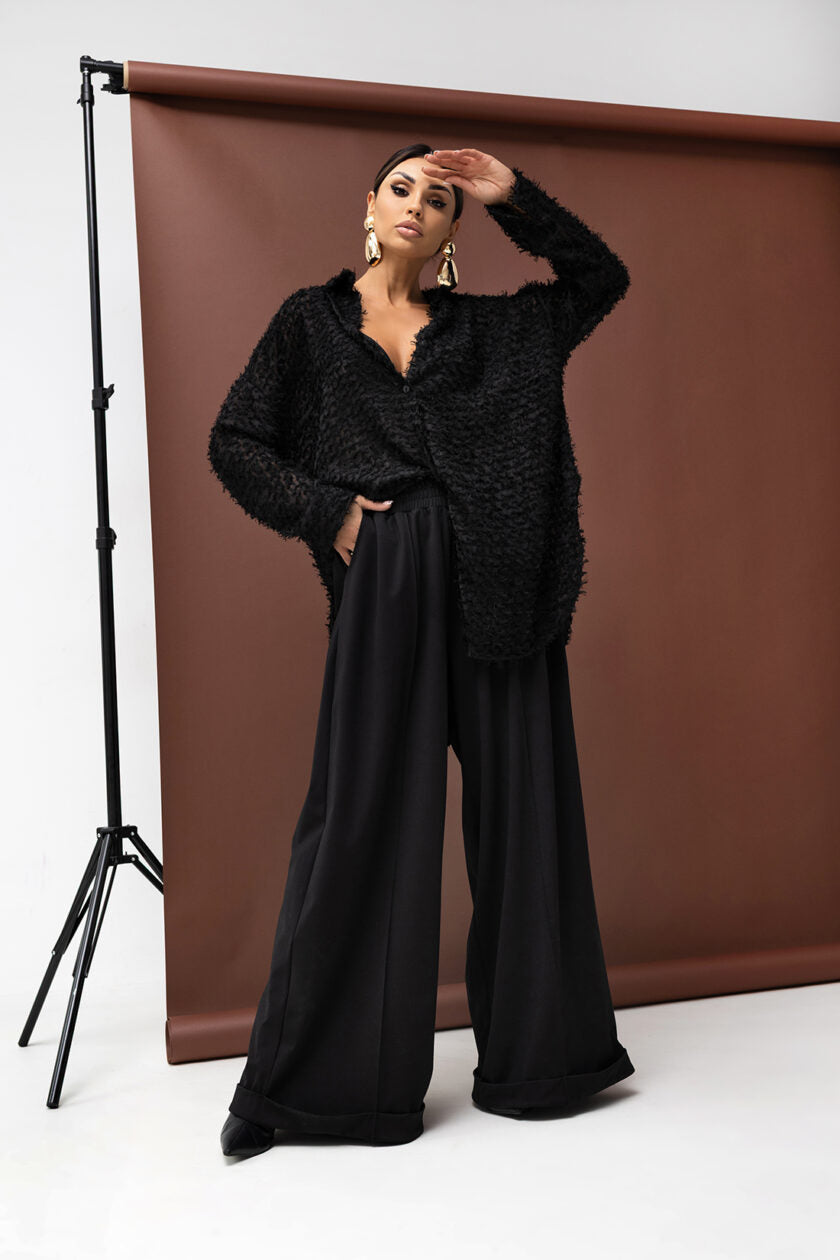 Široké Nohavice Miss Black