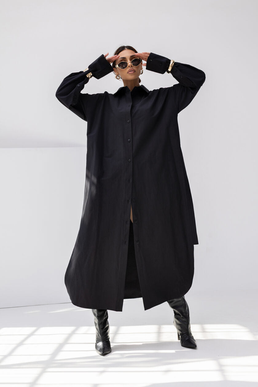 Maxi šaty|košelové Katrin