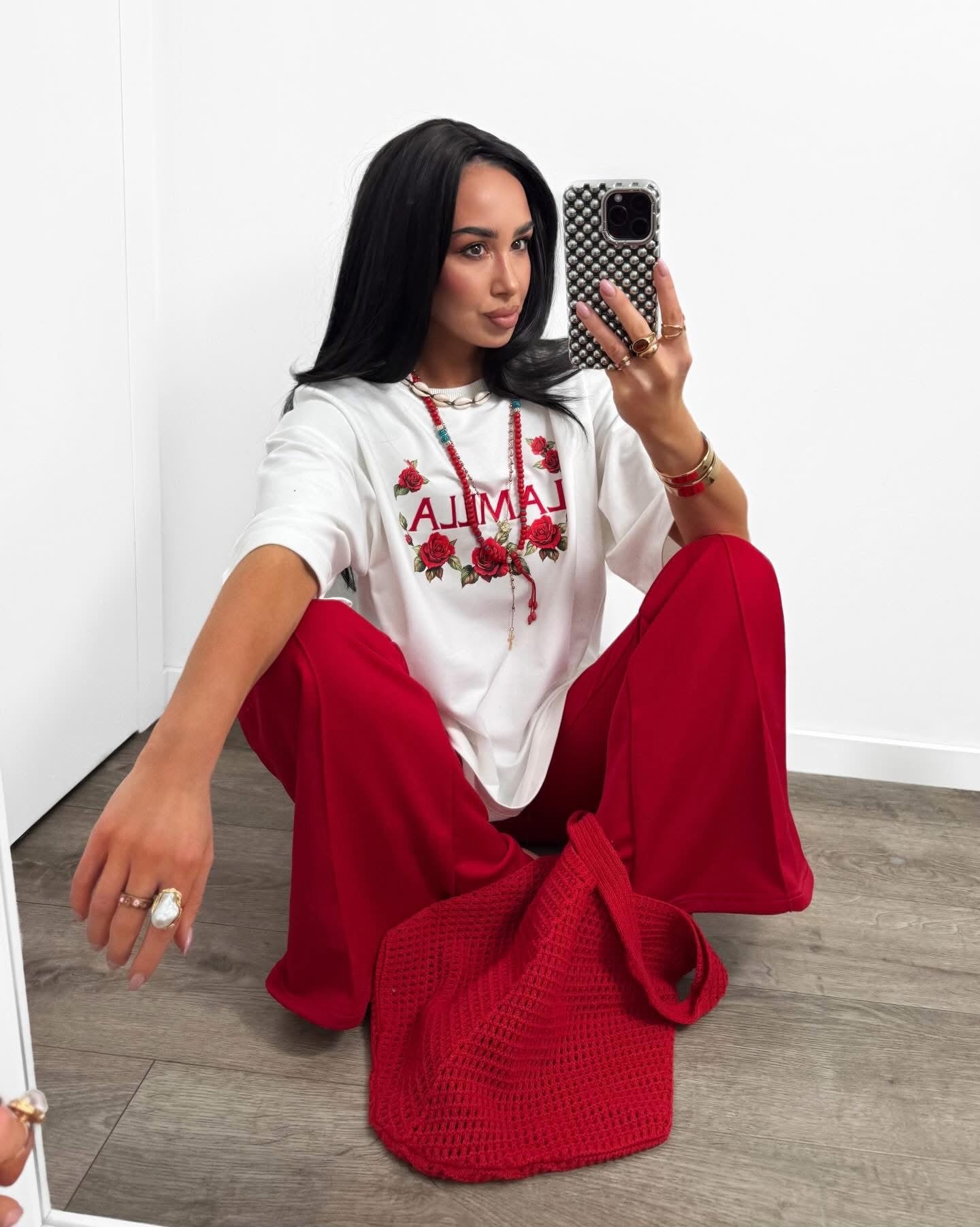 Nohavice Milla red