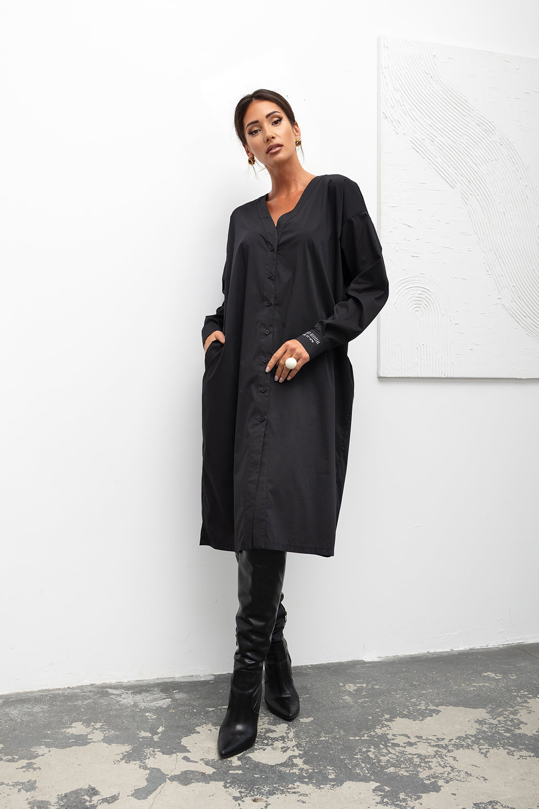 Košeľa Effortless black
