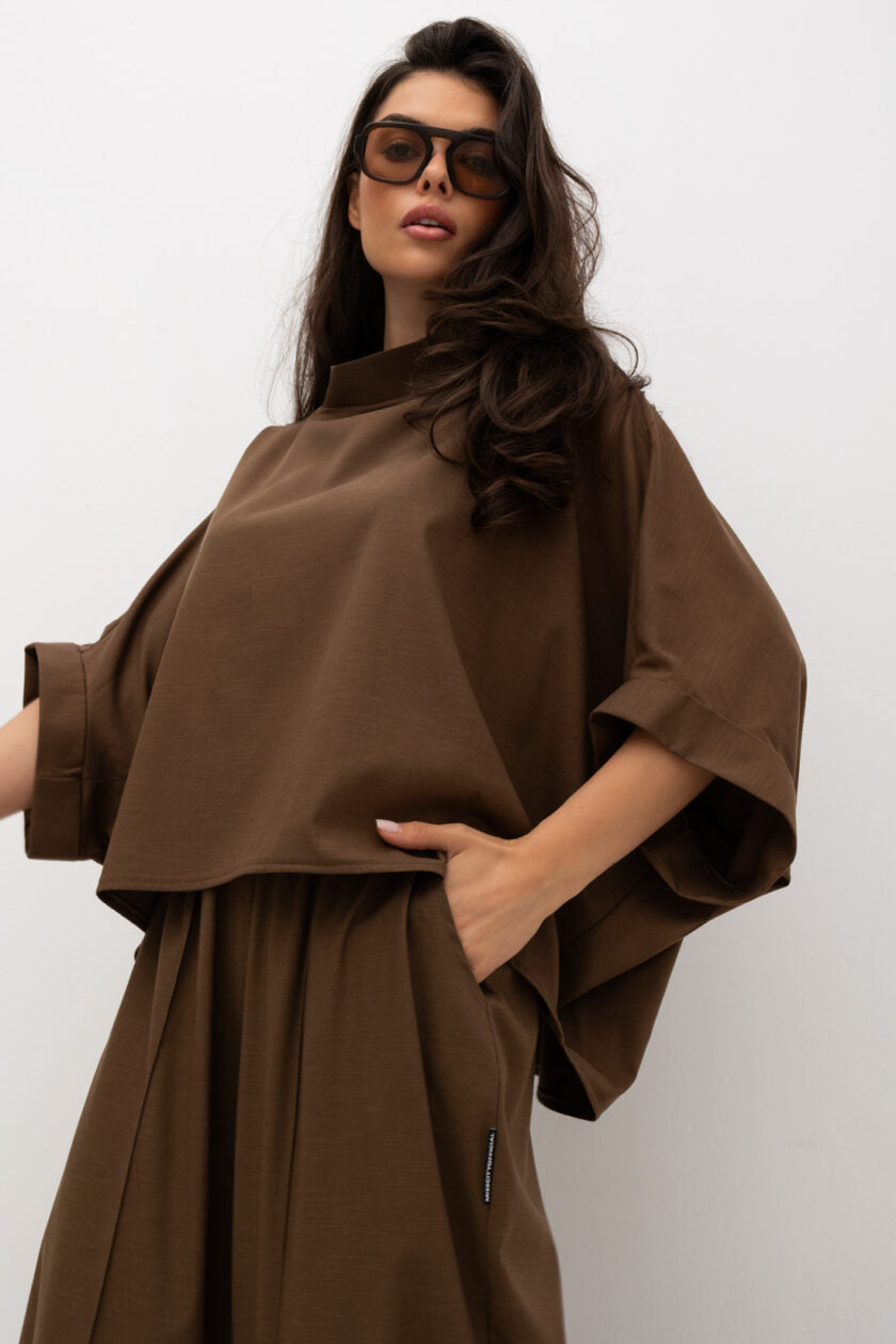 Kimono blúzka brown