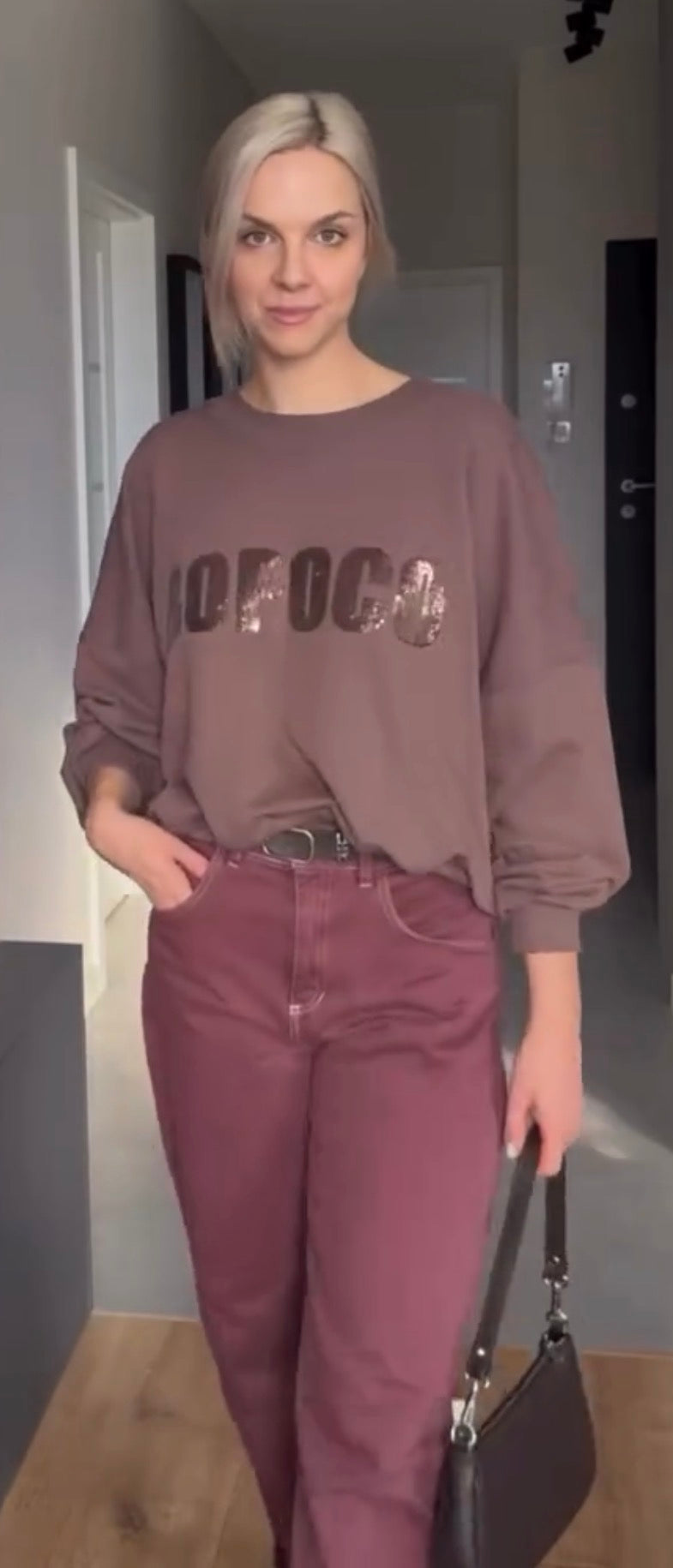 Bopoco Mikina Mood light Choco